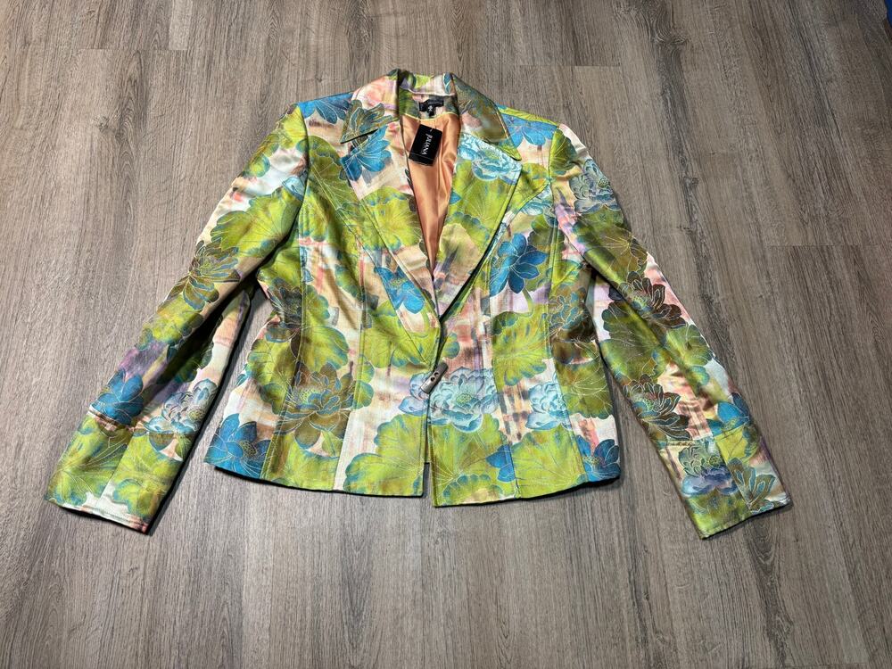 Juliana Collezione Women's Multicolor Floral Blazer